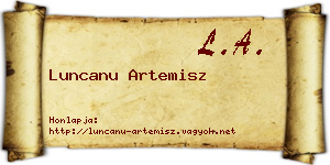 Luncanu Artemisz névjegykártya